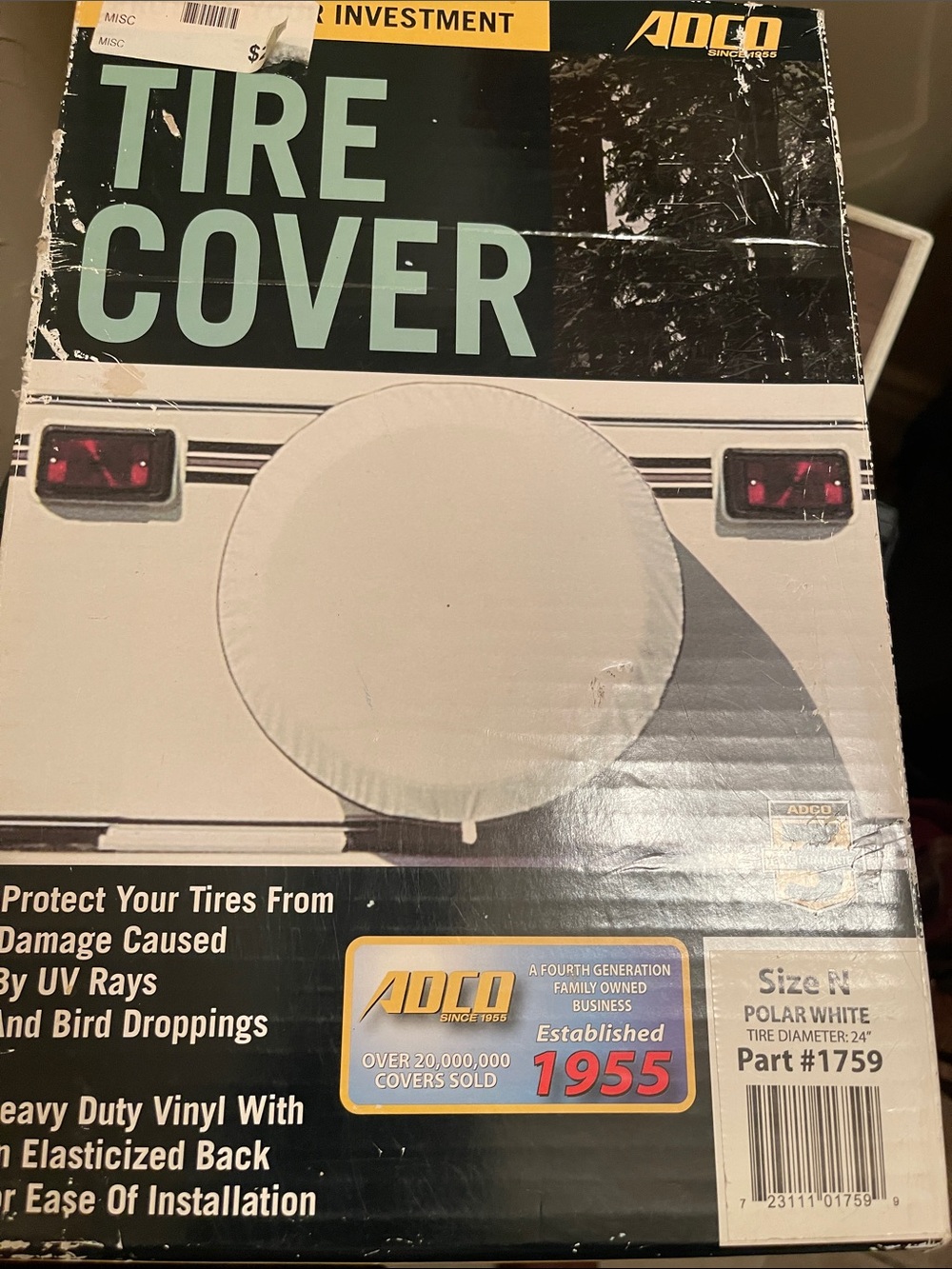 New in box-Polar White Tire Cover - White